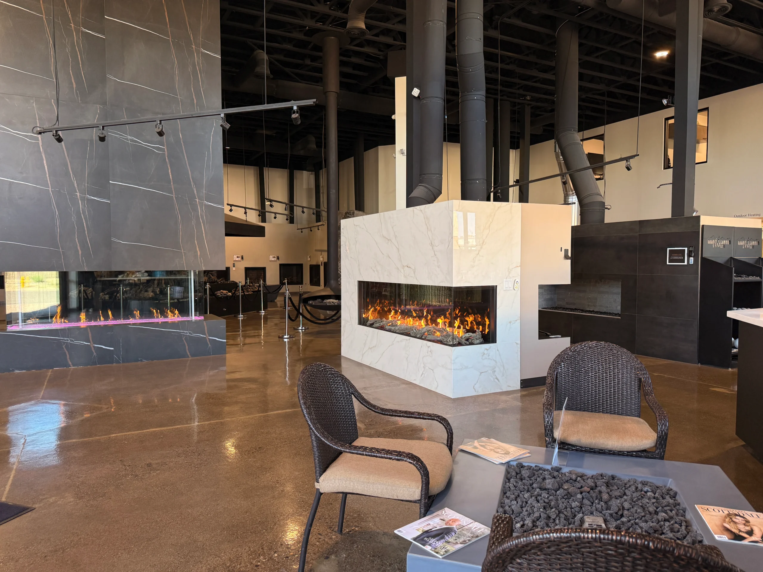 A wide view of the Phoenix showroom