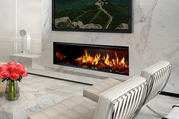 The luxury living room interior design and white pattern wall an