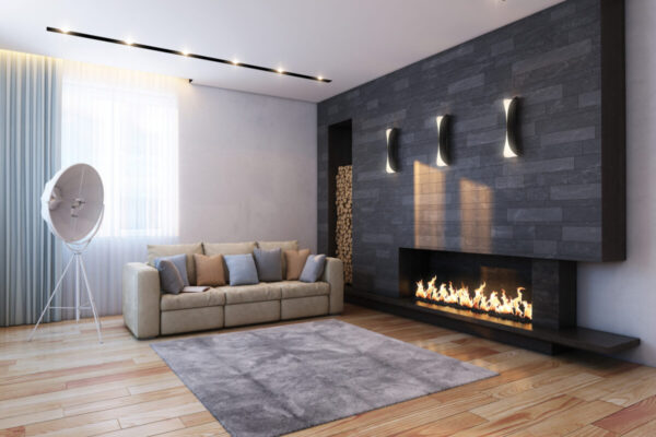 new interior design in minimalist style (color version)